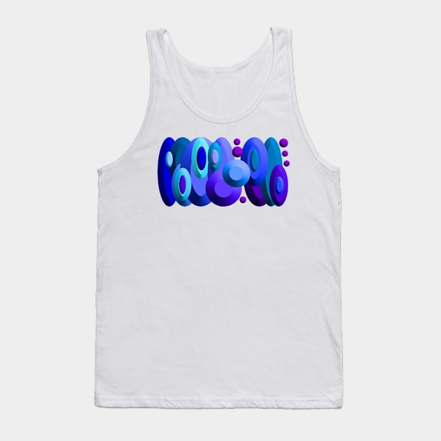 Blue Narrative Tank Top by Palmer T-Shirts & Mugs